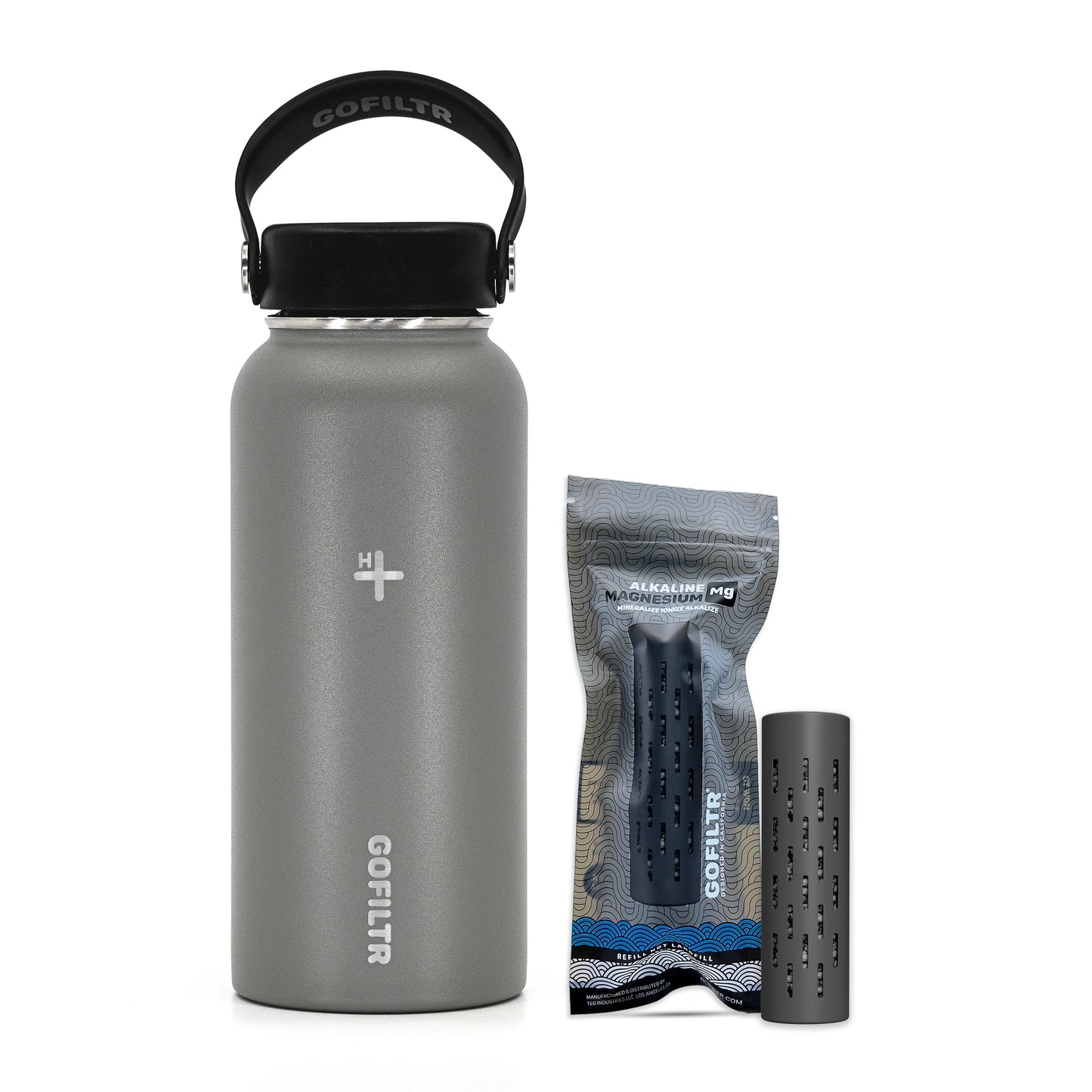 Alkaline Water Bottle 32 Oz - Insulated Water Bottle That Creates 9.5 Ph Alkaline Water