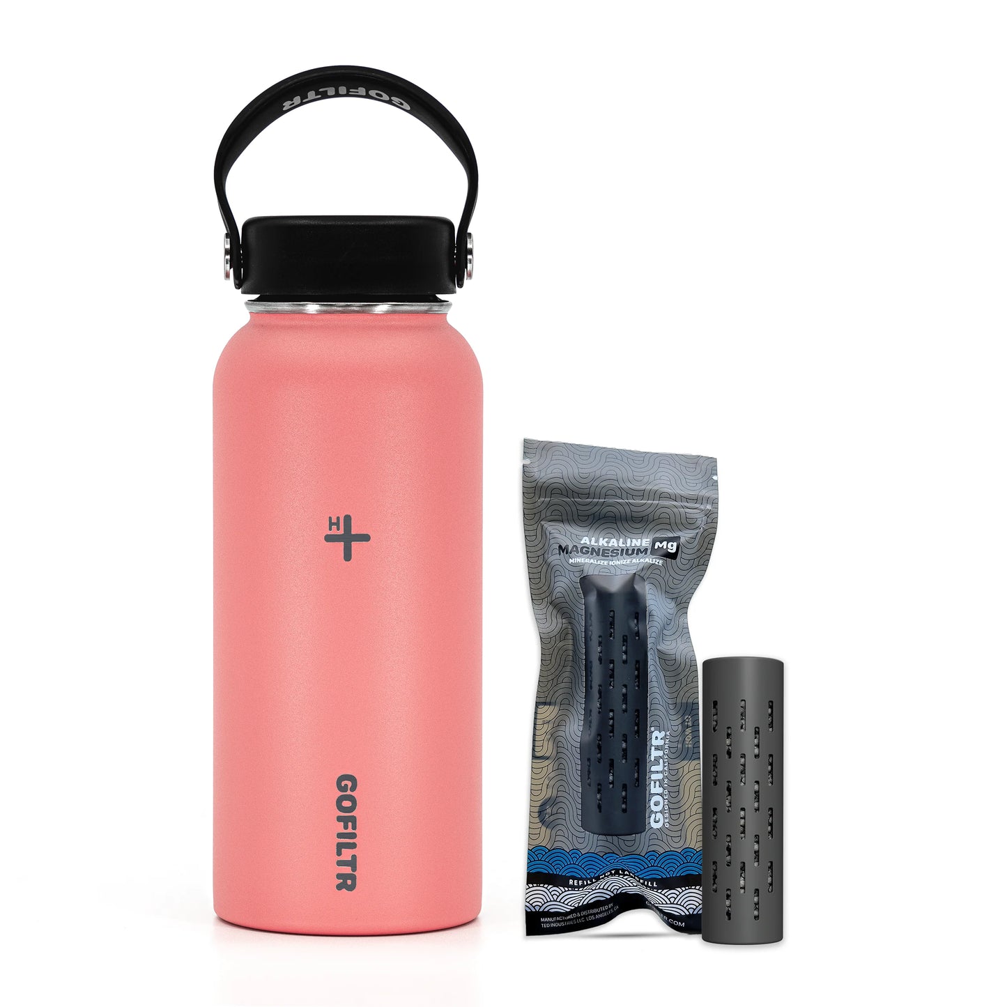 Alkaline Water Bottle 32 Oz - Insulated Water Bottle That Creates 9.5 Ph Alkaline Water