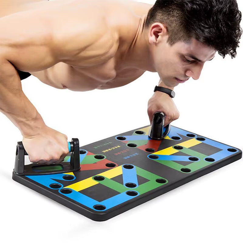 9 in 1 /14 in 1 Push up Board with Instruction Print Body Building Fitness Exercise Tools Men Women Push-Up Stands